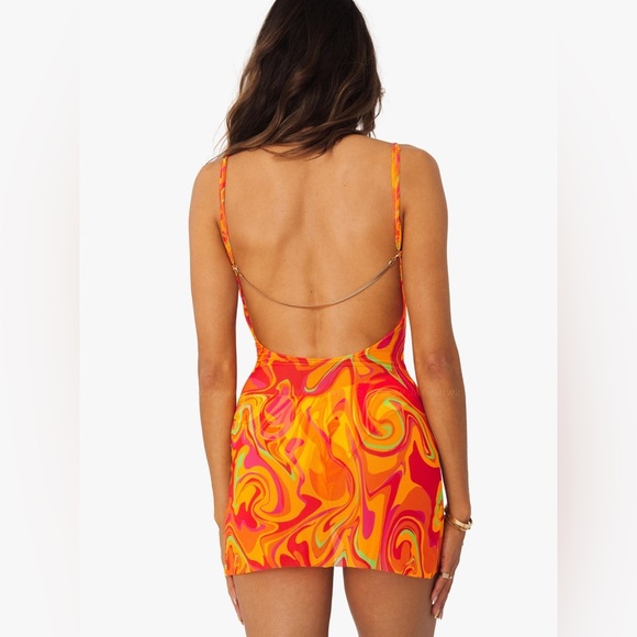 NWT WEWOREWHAT paradise marble bikini set includes coverup SIZE MEDIUM - Picture 4 of 7